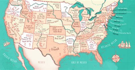 This Map Shows The Literal Translation Of State Names And Their Origins