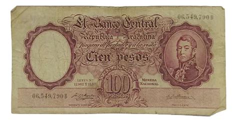 Antiguo Billete 100 Pesos Moneda Nacional Bottero 2049 MercadoLibre