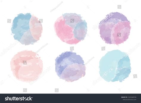 Vector Set Rainbow Watercolor Circles Stock Vector Royalty Free