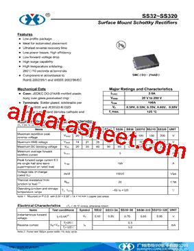 SS310 Datasheet(PDF) - Guangdong Juxing Electronics Technology Co., Ltd.