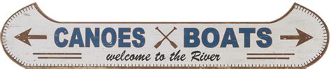 Canoe Shaped Sign Welcome To The River Boats Canoes Moose R Uscom