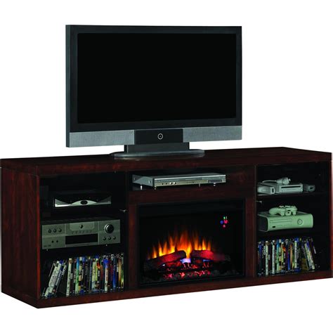 Alexander 70 Inch Electric Fireplace Media Console Midnight Cherry