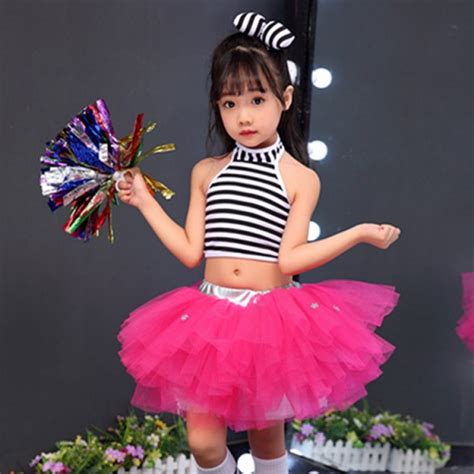 Girls Jazz Dance Dresses Costumes De Pom Pom Girls Pour Enfants Kids