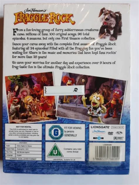 JIM HENSON S FRAGGLE Rock Complete First Season 4 Disc DVD New And