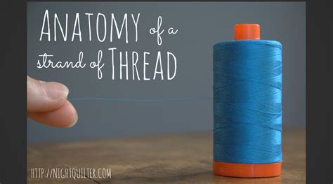 Anatomy Of A Strand Of Thread Tips And Tutorials Tuesday Night Quilter