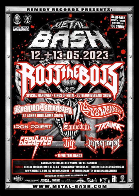 Metal Bash Running Order Timetable