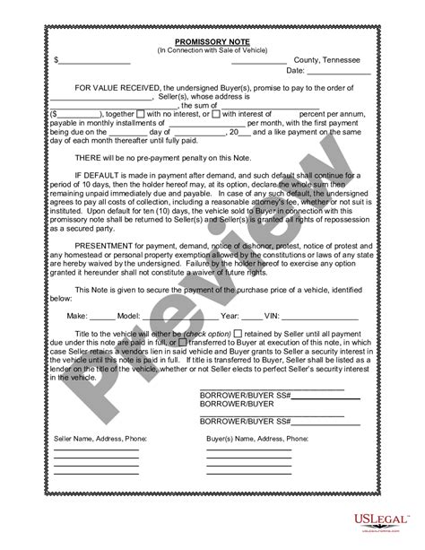 State Of Tennessee Bill Of Sale Form Us Legal Forms