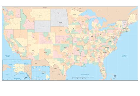 USA Map with Congressional Districts and Counties - Adobe Illustrator