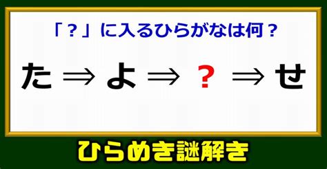 謎解き脳が喜ぶひらめきナゾ問題5問 ネタファクト