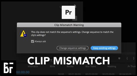 Clip Mismatch Warning Premiere Pro Troubleshooting Youtube