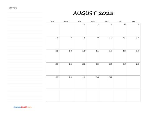 August Blank Printable Calendars Hot Sex Picture