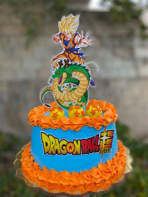 Pastel de dragón ball Pasteles de goku Torta de goku Pastel de