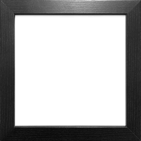 24x24 Black Colour Modern Box Frames Wood Finish Photo Picture Square