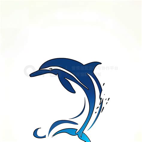 海豚的线条绘制图标在白色背景插画ai平面元素免费下载png格式2784像素编号69557477 千图网
