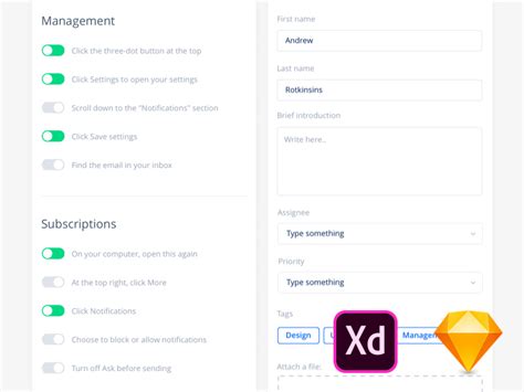 adobe xd ui kit sample  xd templates