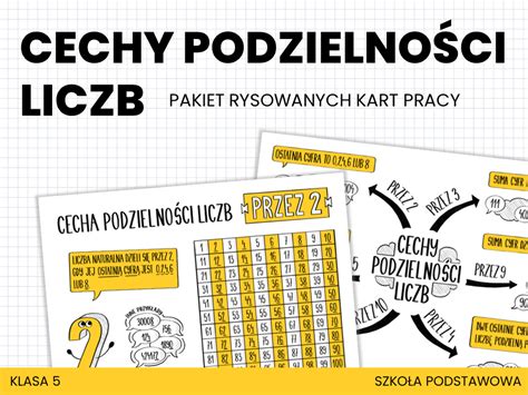 Matematyka Szko A Podstawowa Klasa Cechy Podzielno Ci Liczb