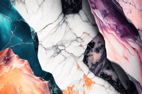 Premium Photo | A colorful marble wallpaper with a marble pattern.