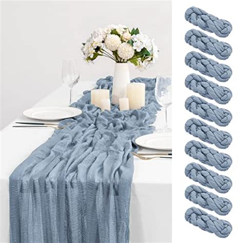 Best Dusty Blue Cheesecloth Table Runner