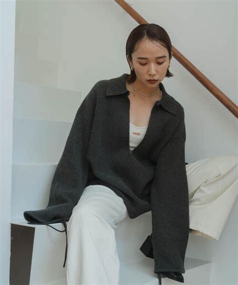 Knuth Marf（クヌースマーフ）の「【knuth Marf クヌースマーフ】slit Neck Loose Knit スリットネック