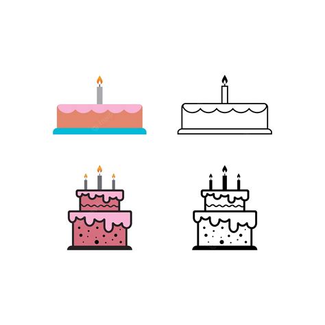 Premium Vector Birthday Cake Icon