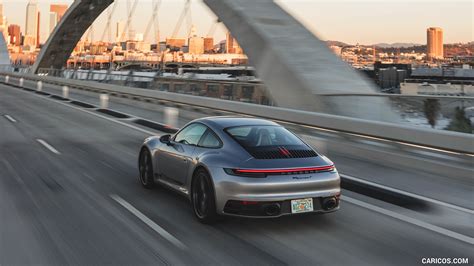 Porsche 911 Carrera T | 2023MY (Color: GT Silver) | Rear Three-Quarter