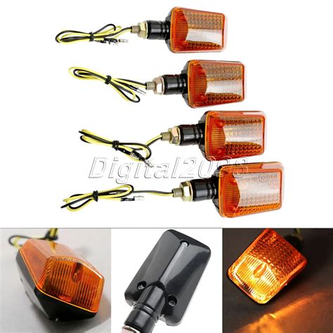 Yetaha Pcs Motorcycle Turn Signal Indicators Lights Lamp Universal V