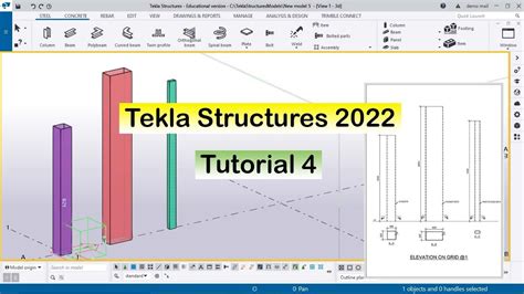 Tekla Structures 2022 Tutorial 4 Create Steel Column With Example 2