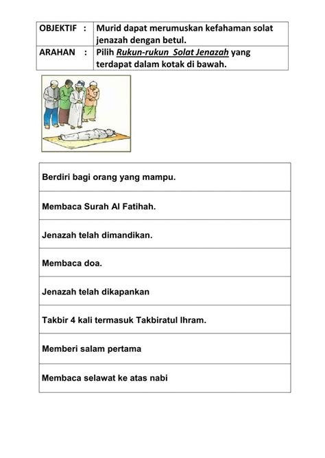 Ibadah Solat Jenazah Exercise Live Worksheets