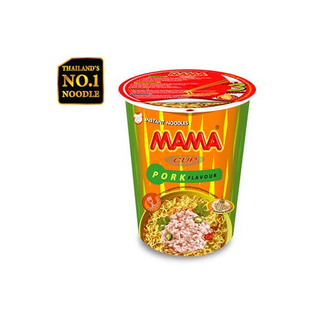 Mama Brand Cup Instant Noodles Packaging Artificial Pork Flavour 70g