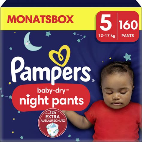 Pampers Baby Dry Windeln Night Pants Gr 5 12 17 Kg Monatsbox Von