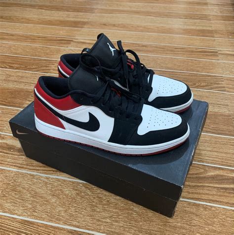 Air Jordan 1 Low Black Toe Men S Fashion Footwear Sneakers On