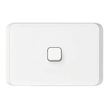 Vivid White Clipsal Iconic Flush Switch Horizontal Mount Gang