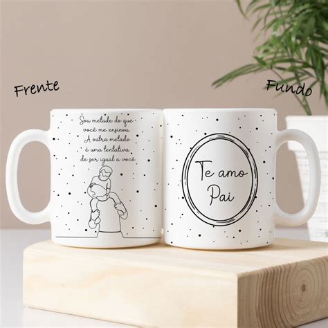 Canecas Personalizadas Dia dos Pais Coleção Minimalista Elo7