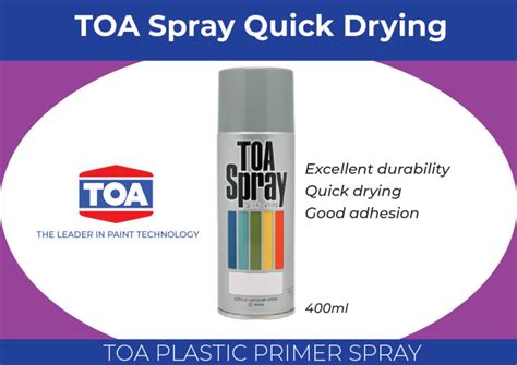 Toa Spray Paint Quick Drying Toa Primer Surface Colours Lazada