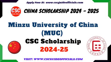 Minzu University Of China Csc Scholarship 2024 2025 Muc Chinese