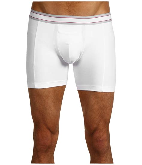 Spanx Cotton Comfort Boxer Brief In White For Men Lyst