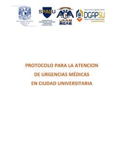 PROTOCOLO PARA LA ATENCION DE URGENCIAS MÉDICAS protocolo para la