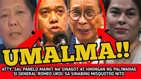 Atty Sal Panelo Binira Ang Pahayag Ni General Brawner Sa Planong