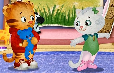 Daniel Tiger And Katerina Kittycat Wearing Shoes Daniel Tigers