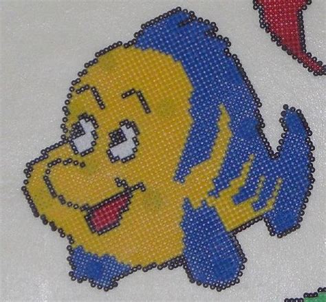 Flounder Perler Bead Disney Perler Patterns Disney Cross Stitch