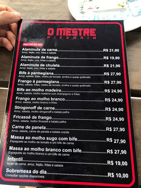 Menu Em O Mestre Pizzaria Gourmet Sushi Gramado