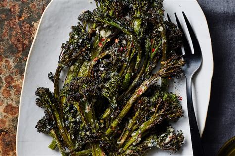 Roasted Broccolini With Garlic Lemon And Parmesan Recipe Cart