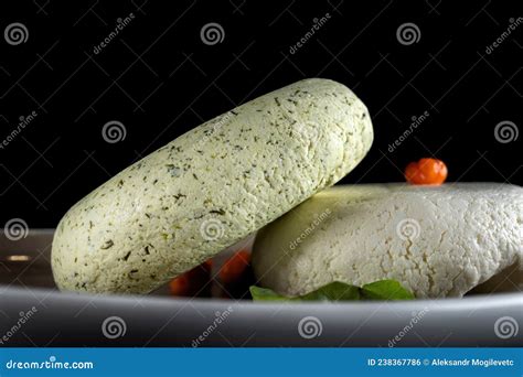 Fresh Homemade Spread Cream Cheese With Herbs Garlic Chives And