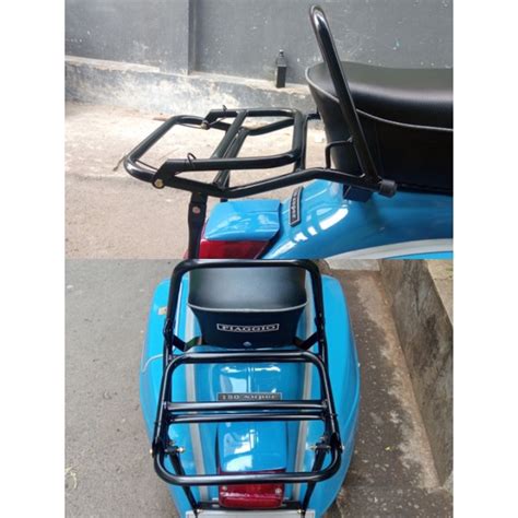 Jual Backrack Madrid Hitam Vespa Super Sprint Px Excel Spartan Shopee