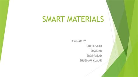 Smart Materials Ppt