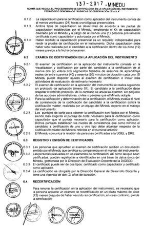 Rsg N Minedu Norma Que Regula El Procedimiento De