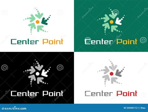 Center Point Logo Design Stock Vector Illustration Of Pentagram 54440113