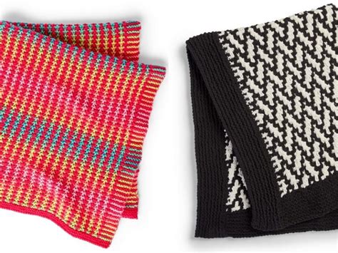 Modern Mosaic Blankets - Free Knitting Patterns