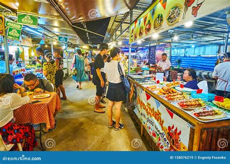 The Food Court Of Night Market Ao Nang Krabi Thailand Editorial