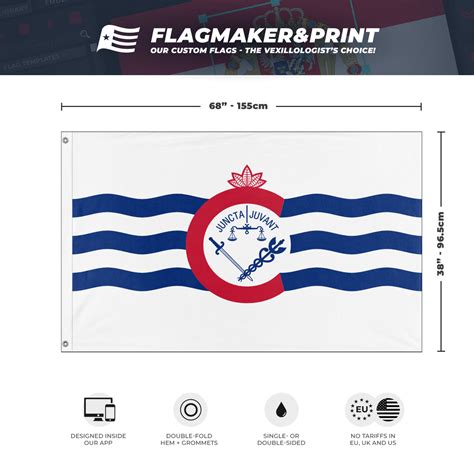 Cincinnati flag (Ohio) – Flagmaker & Print